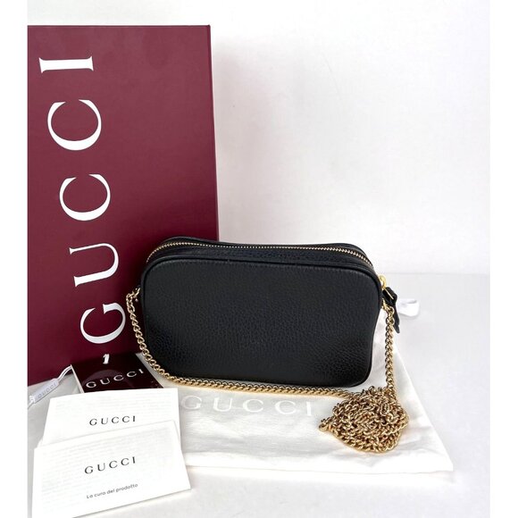 Gucci GG Marmont Super Mini lack Calfskin Crossbody Bag - Picture 2 of 9